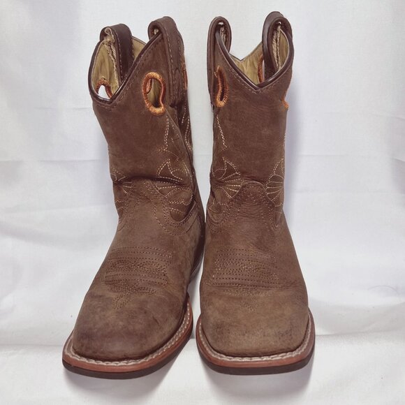 Masterson Boot Company-Style RB2011C-Size 11-Tan/Orange Leather-Pull Taps-Boys - Picture 5 of 16